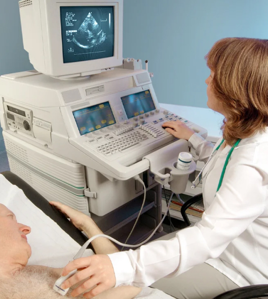 patient getting their heart checked